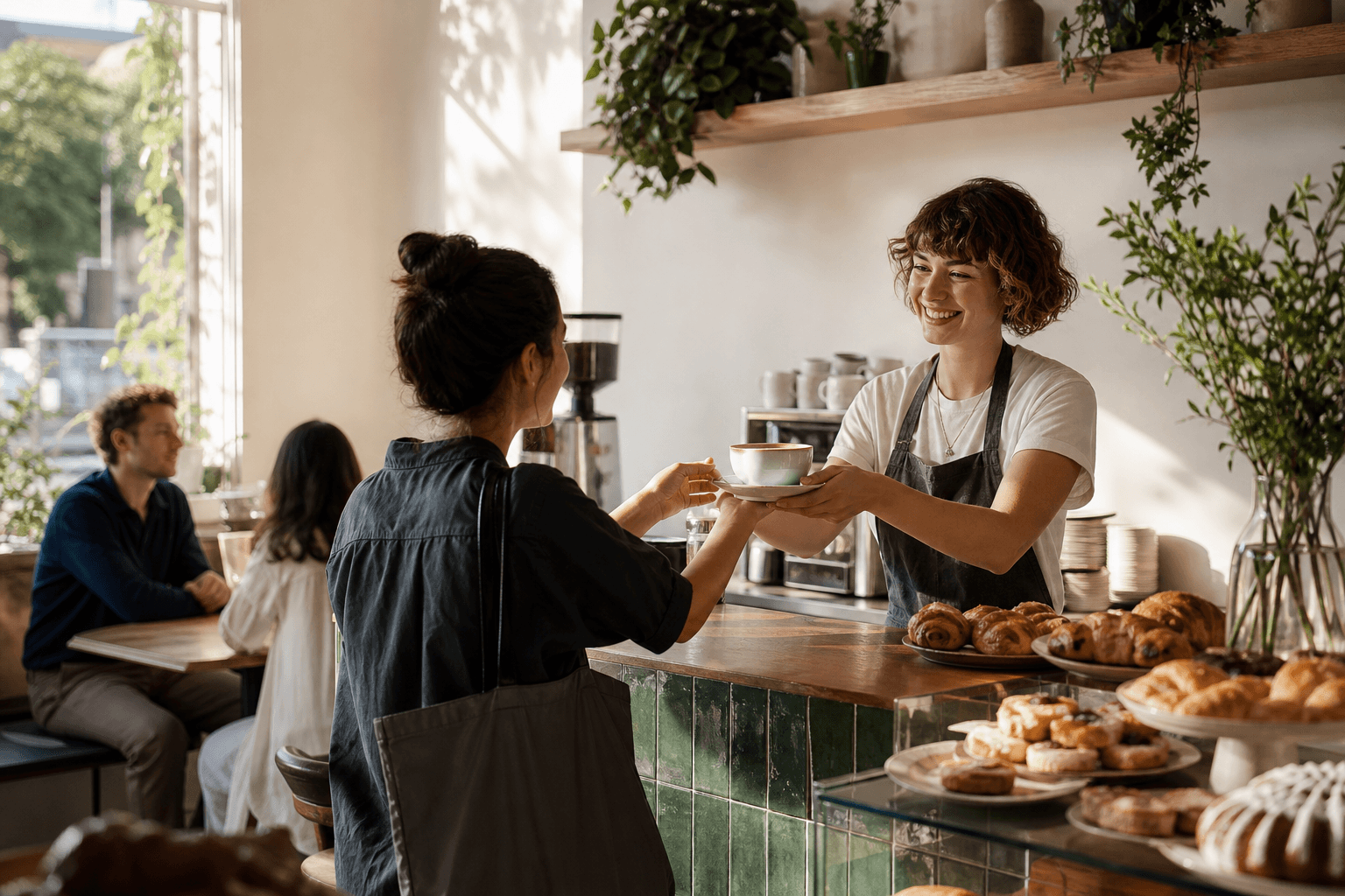Morning Yard Café concept website hero