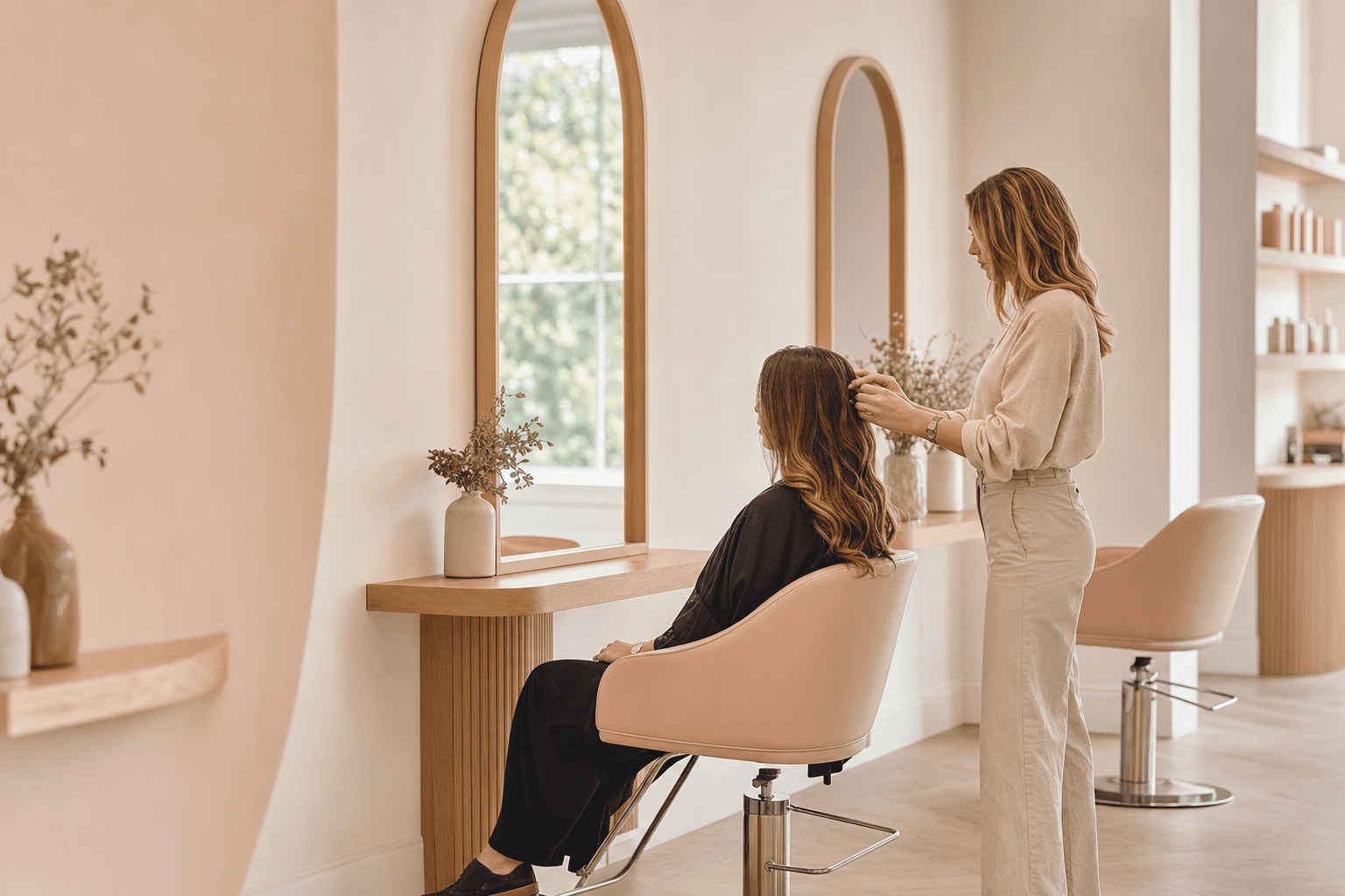 Élan Hair & Beauty concept website hero